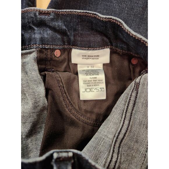 Joe's Jeans The Brixton W32 Straight + Narrow Dark Wash Stretch Denim - Picture 6 of 6